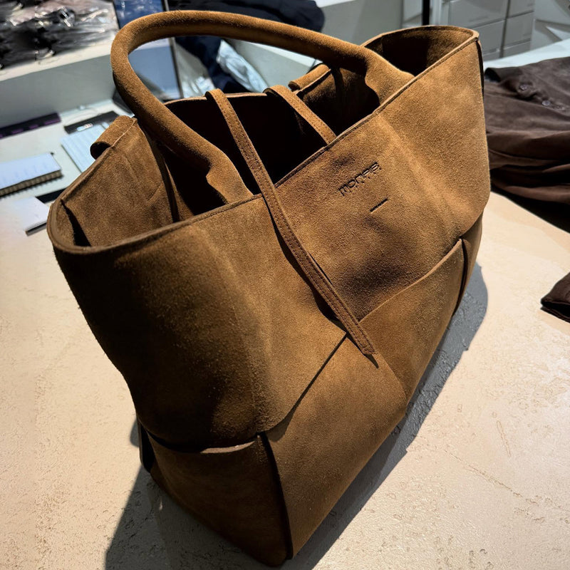Patchwork Large Suede Tote Bag