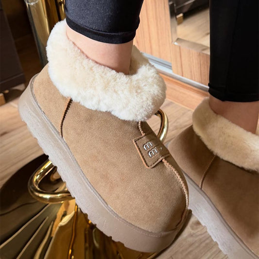 Warm Thick-soled Fur Snow Boots