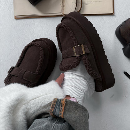 Comfortable Platform Velvet Slippers