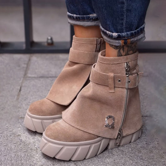 Thick-soled Trouser Boots