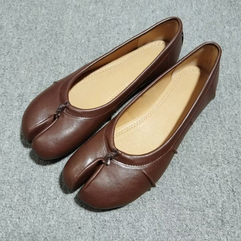 Pleated Flat Ballet Shoes Shallow-on Slip-on Shoes