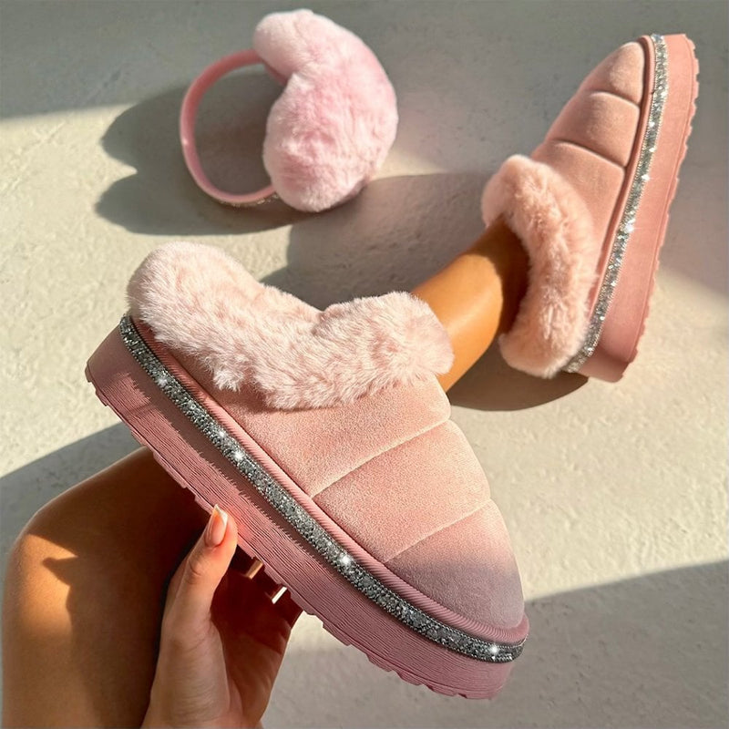 Crystal Trim Soft Touch Slippers
