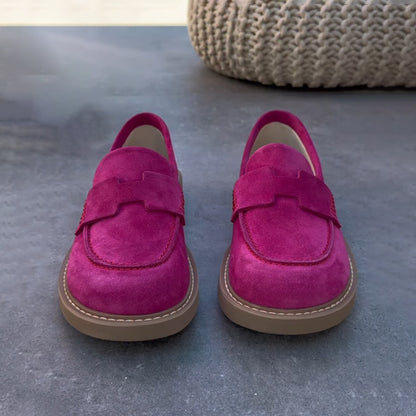 Casual Frosted Round-toe Loafers