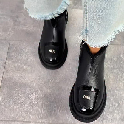 Side Zip Fleece Flats