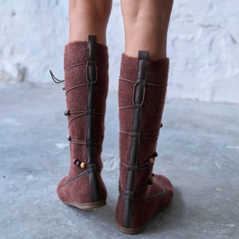 Fashion Flat Strap Boots