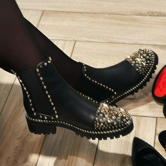 Fahion Studded Pedal Boots