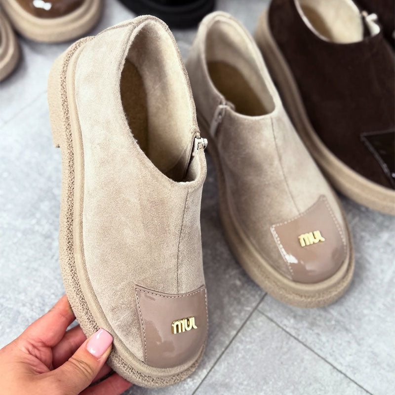 Comfortable Side Zip Flats