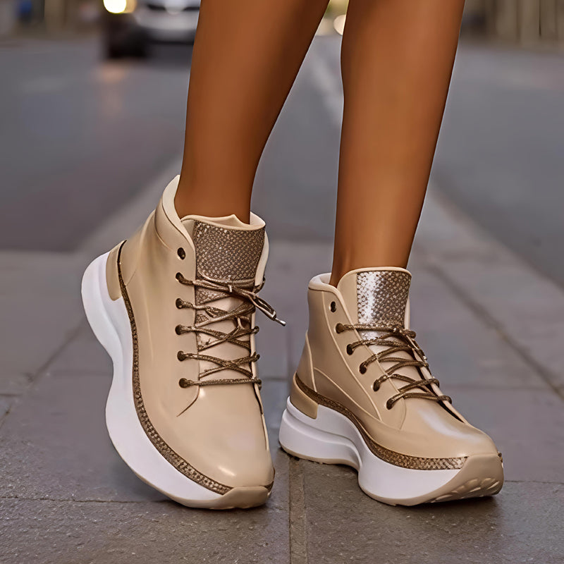 Glitter Detail Platform Sneakers