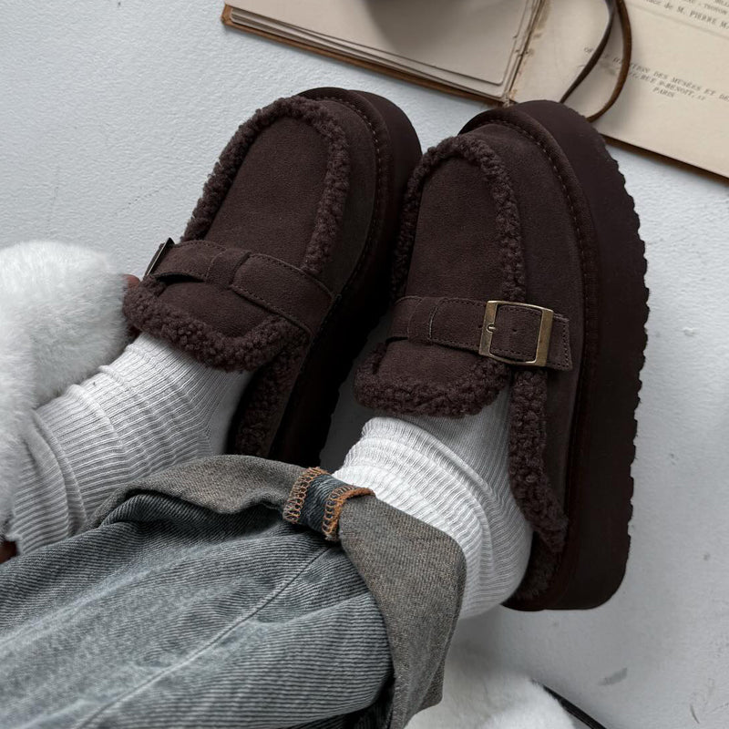 Comfortable Platform Velvet Slippers