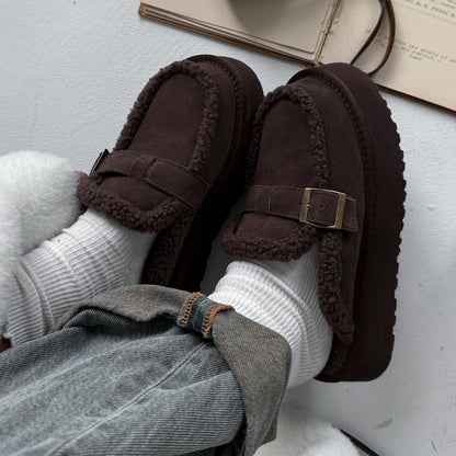 Comfortable Platform Velvet Slippers