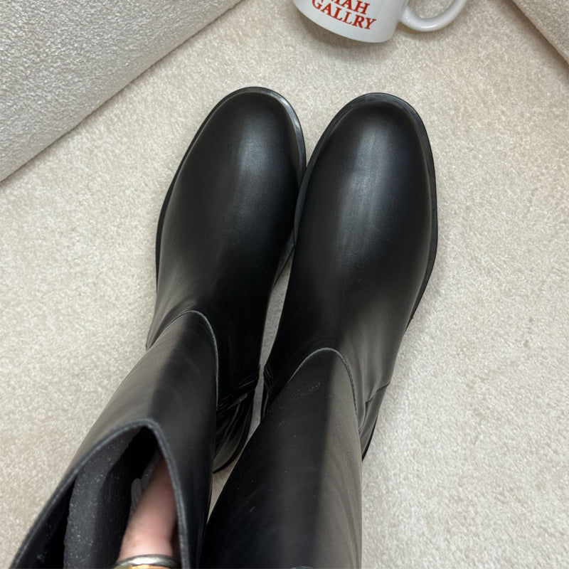 Stretch Flat High Knights Boots