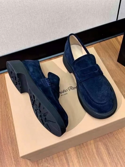 Leather Loafer-Style Ankle Boots