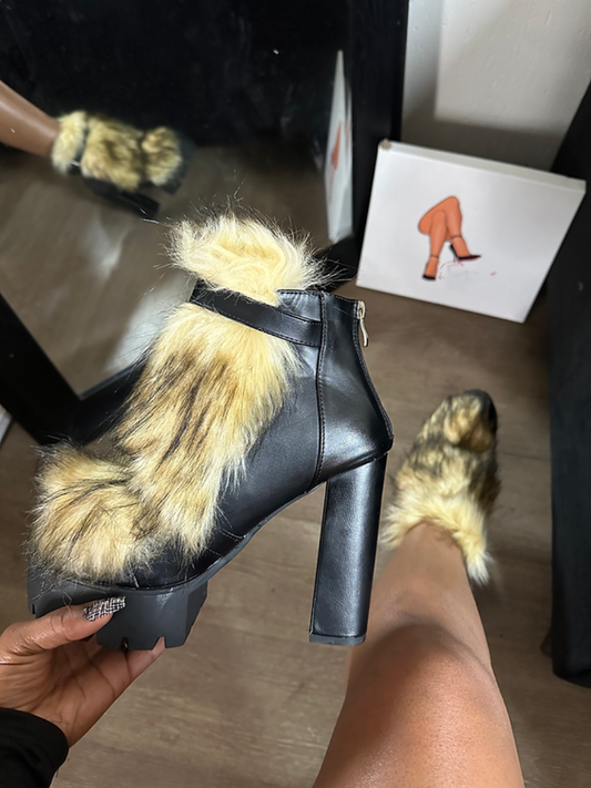 Chunky Plush Heels