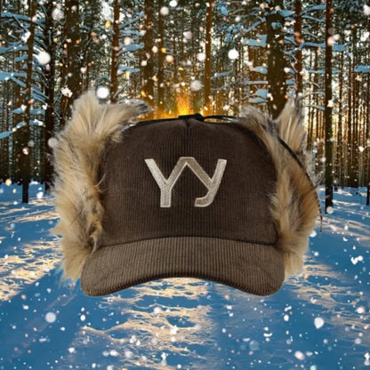 Yy Letter Embroidered Corduroy Baseball Cap