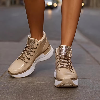 Glitter Detail Platform Sneakers