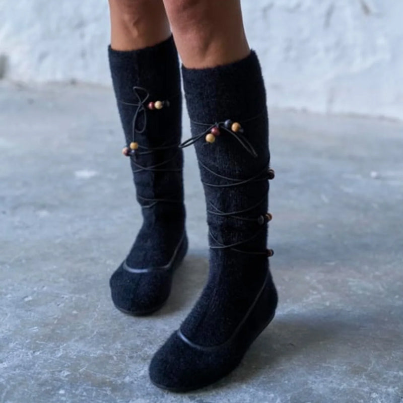 Fashion Flat Strap Boots