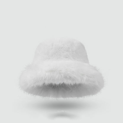 Plush Warm Thick Faux Fur Bucket Hat