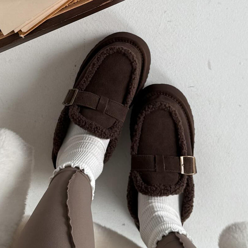 Comfortable Platform Velvet Slippers