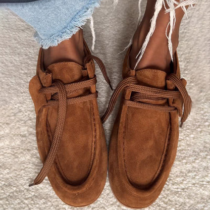 Lace-Up Flat Pumps