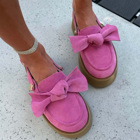 Platform Round Toe Bow Sandals