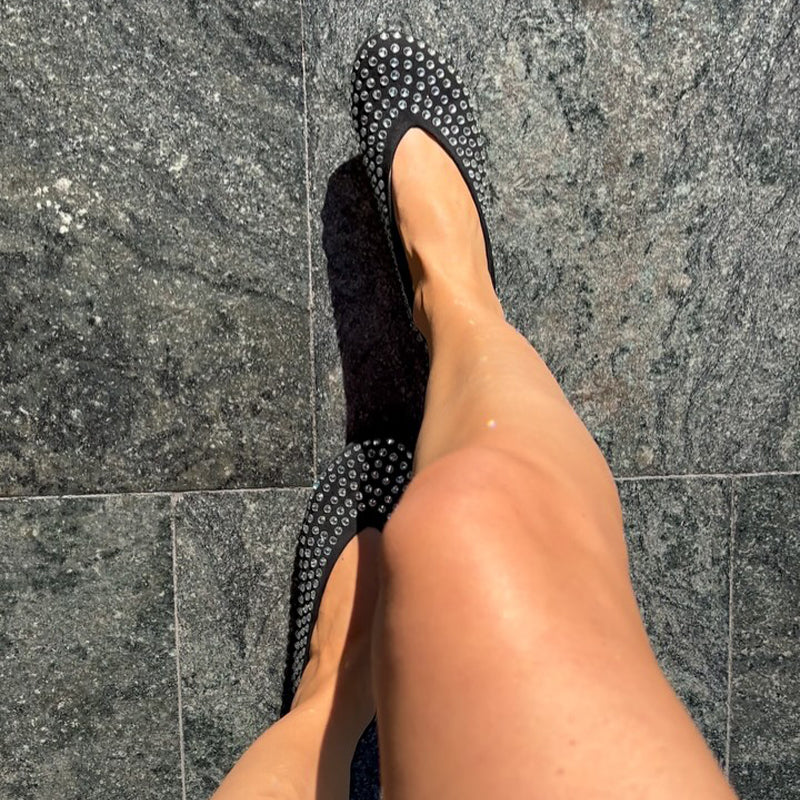 Rhinestone Sparkle Flat Shoes