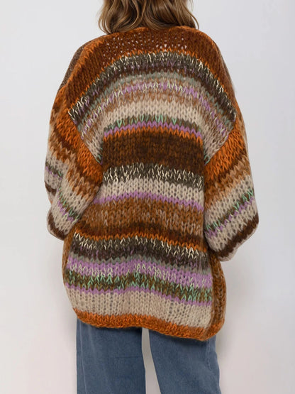 Loose Balloon Sleeves Sweater Cardigan