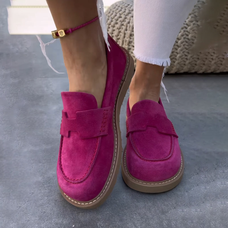 Casual Frosted Round-toe Loafers