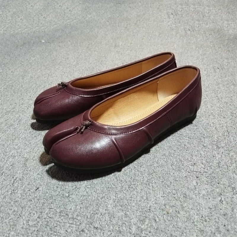 Pleated Flat Ballet Shoes Shallow-on Slip-on Shoes