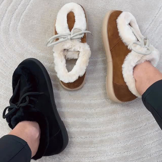 Warm Plush Fashion Flat Cotton Shoes