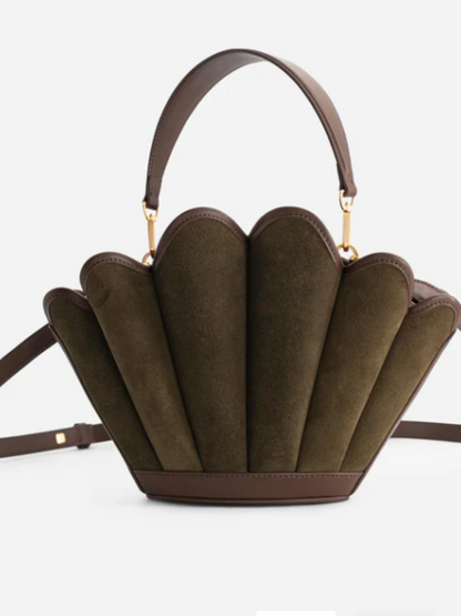 Scallop Suede Bag