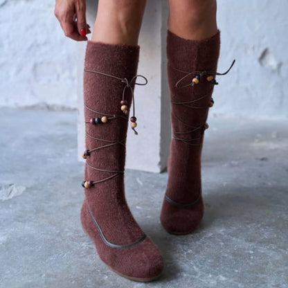 Fashion Flat Strap Boots