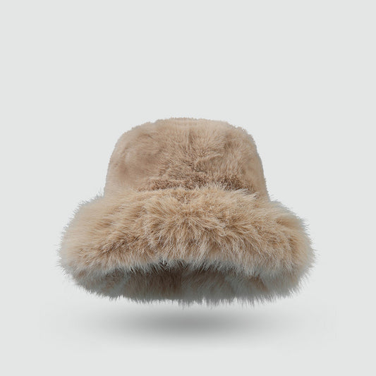 Plush Warm Thick Faux Fur Bucket Hat