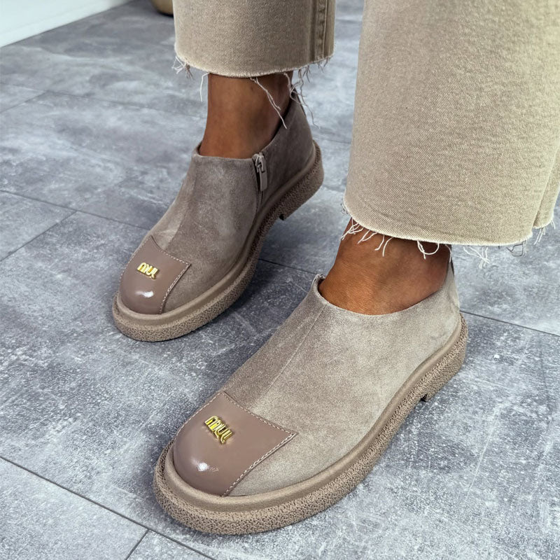 Comfortable Side Zip Flats