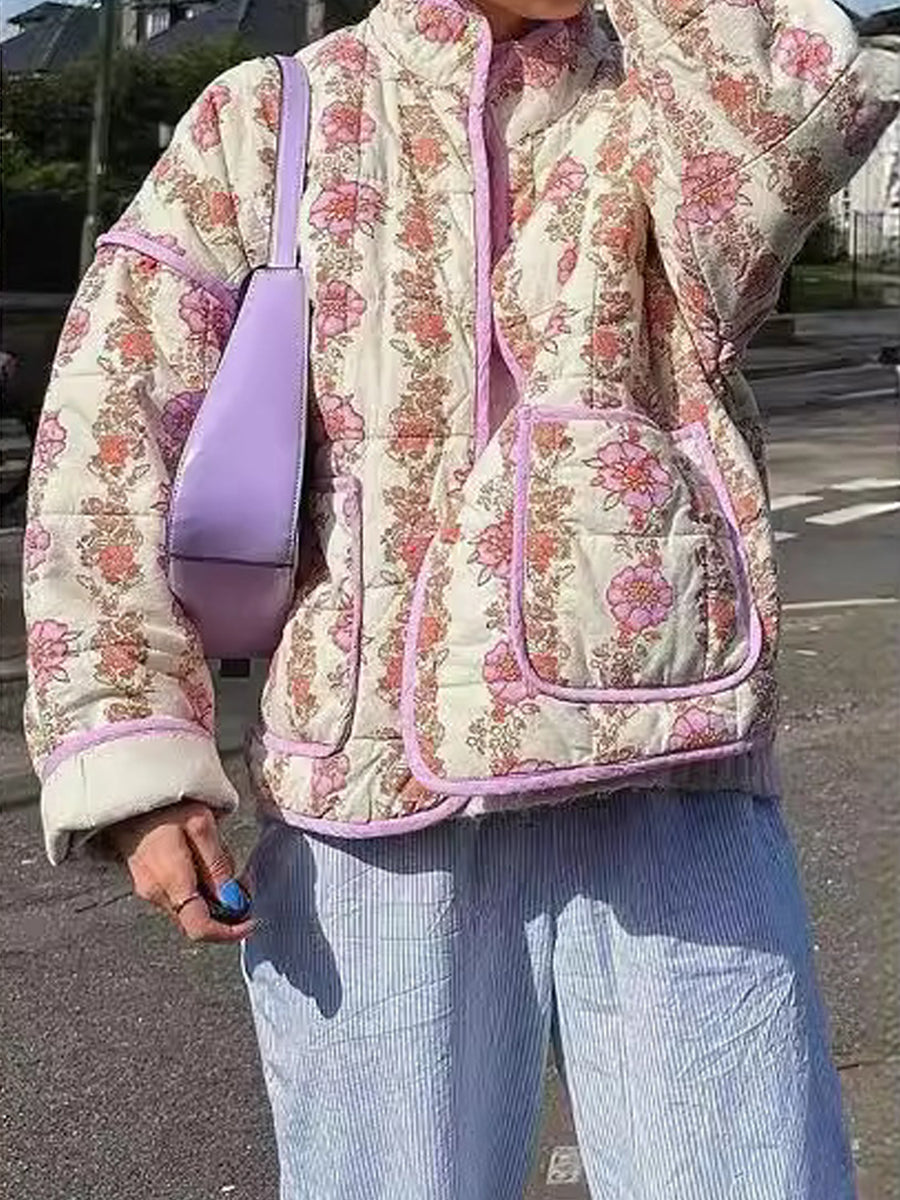Printed Cotton Loose Coat