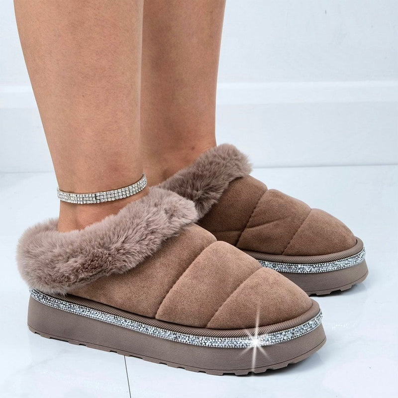 Crystal Trim Soft Touch Slippers