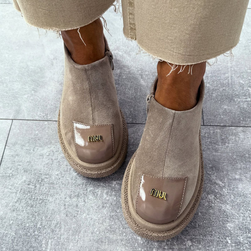 Comfortable Side Zip Flats