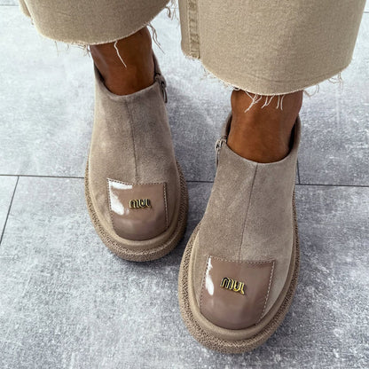 Comfortable Side Zip Flats