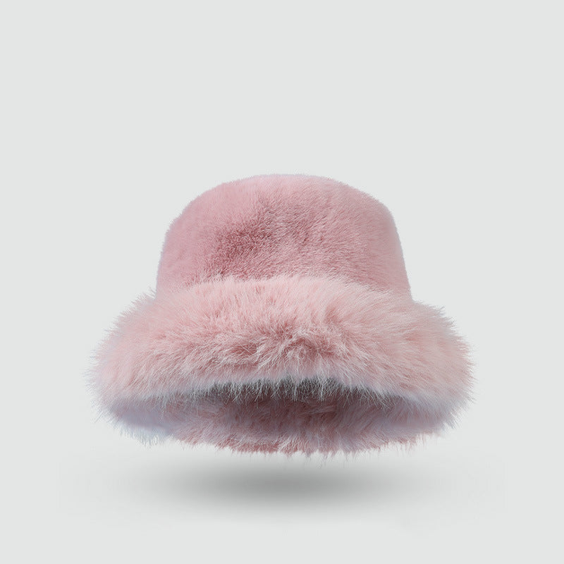 Plush Warm Thick Faux Fur Bucket Hat