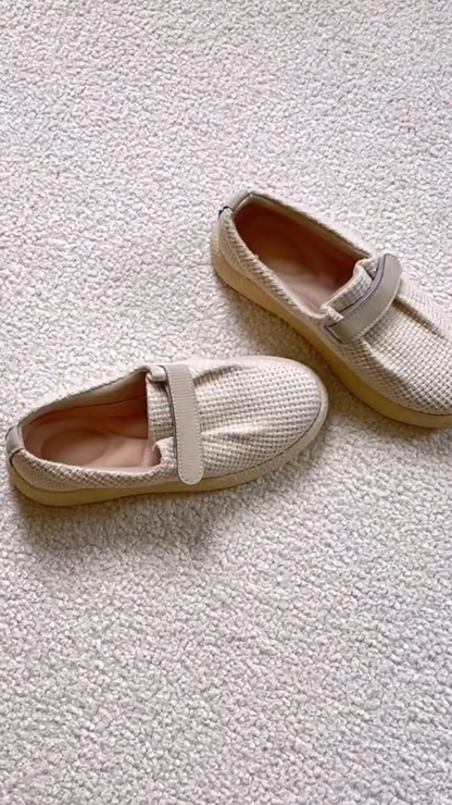 Neutral Knit Slip-On Shoes
