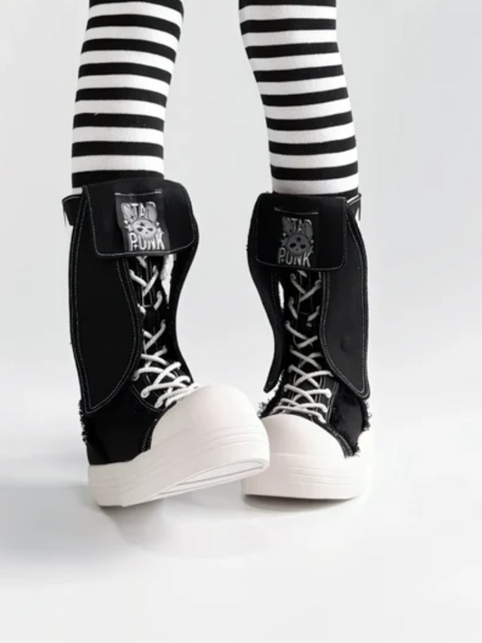Platform Boots Canvas Shoes