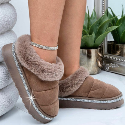 Crystal Trim Soft Touch Slippers