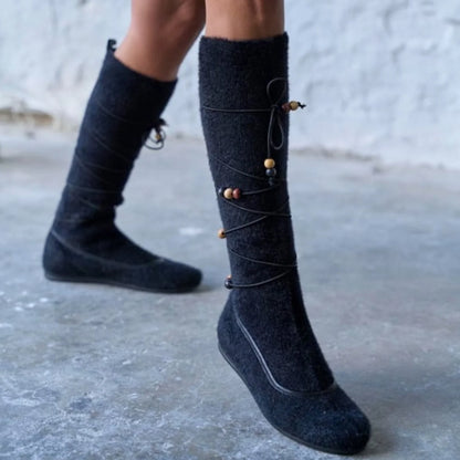 Fashion Flat Strap Boots