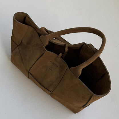 Patchwork Large Suede Tote Bag