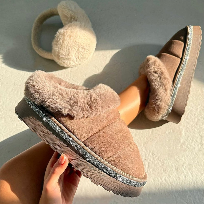 Crystal Trim Soft Touch Slippers