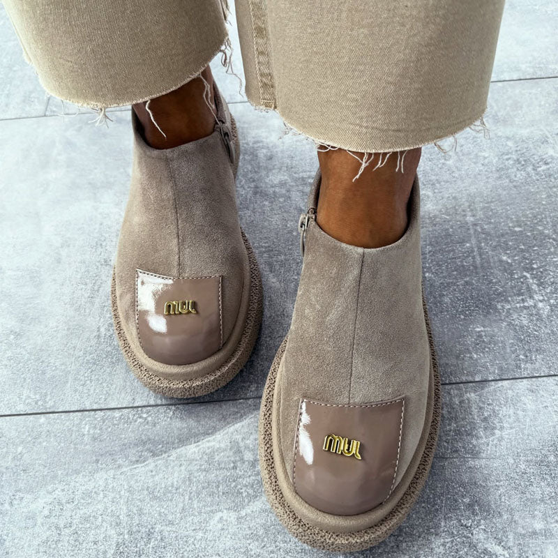 Comfortable Side Zip Flats