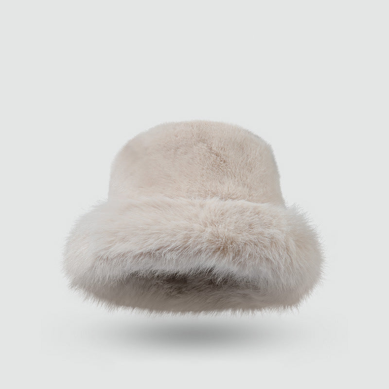 Plush Warm Thick Faux Fur Bucket Hat