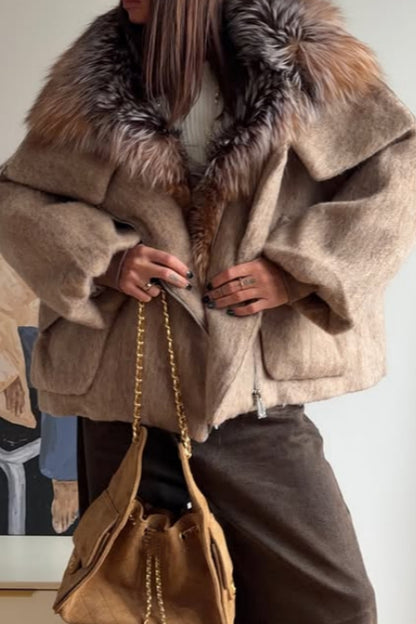 Oversized Fur Coat With Luxurious Hood