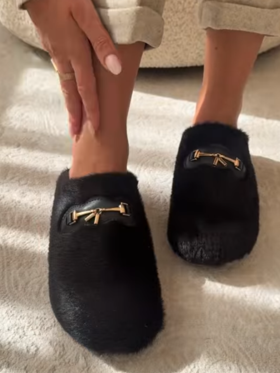 Plush Flat Slippers