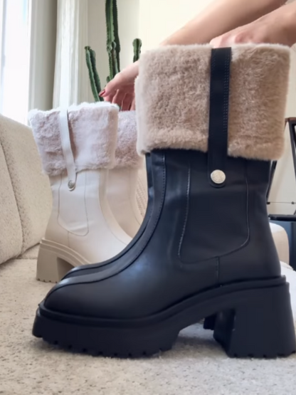 Plush Tall Heel Boots