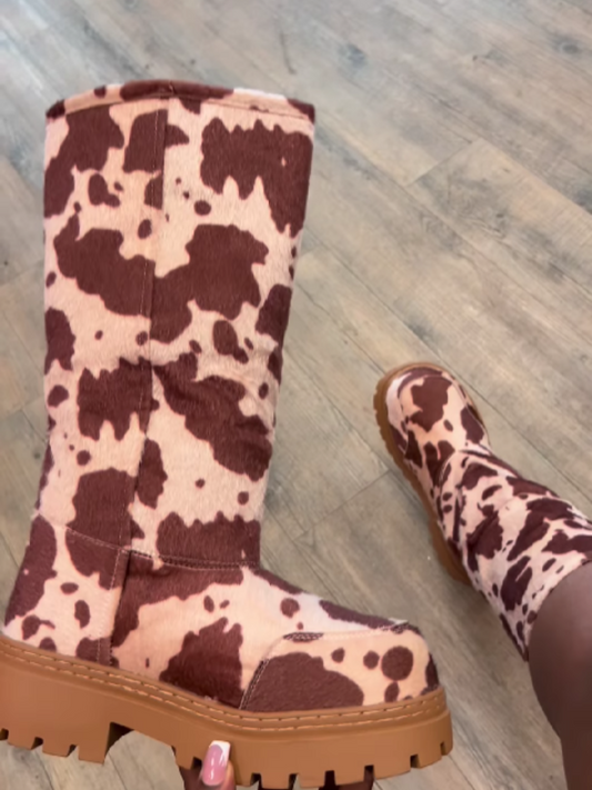 Thick-soled High Boots